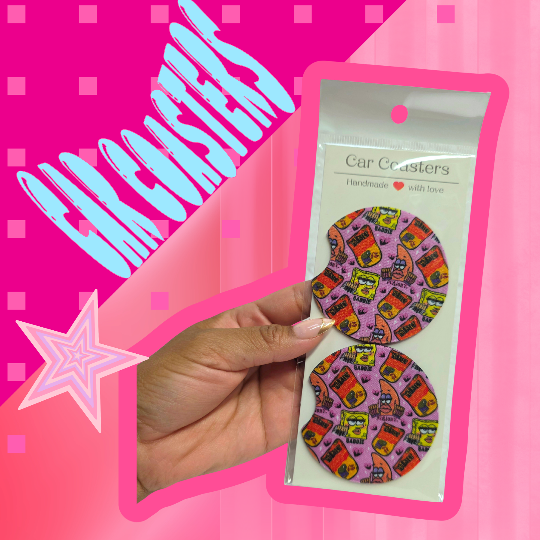 Pat and Spon Car Coaster