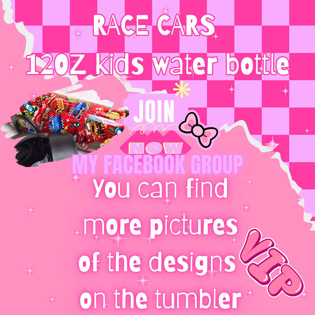RACE CARS KIDS WATER BOTTLE