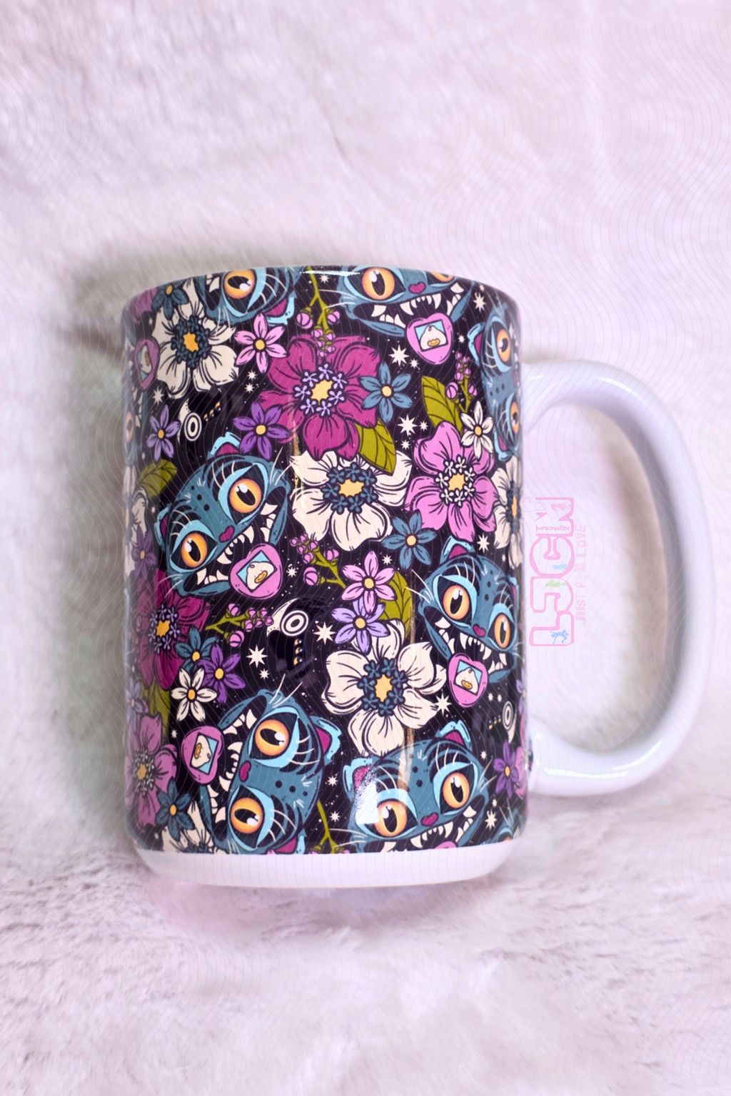 FLORAL BLUE DER P MUG