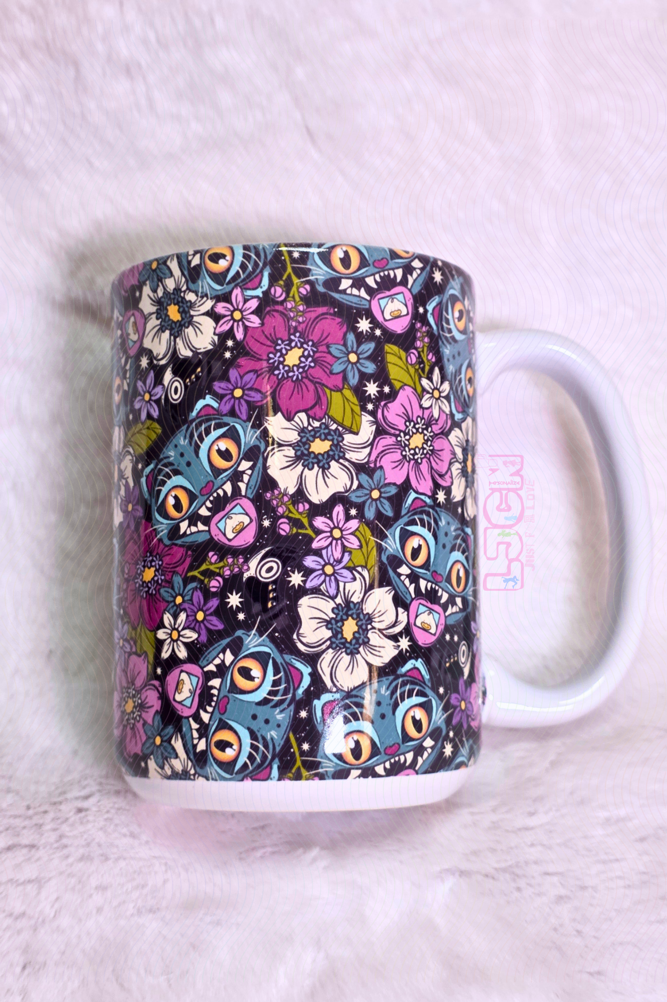 FLORAL BLUE DER P MUG