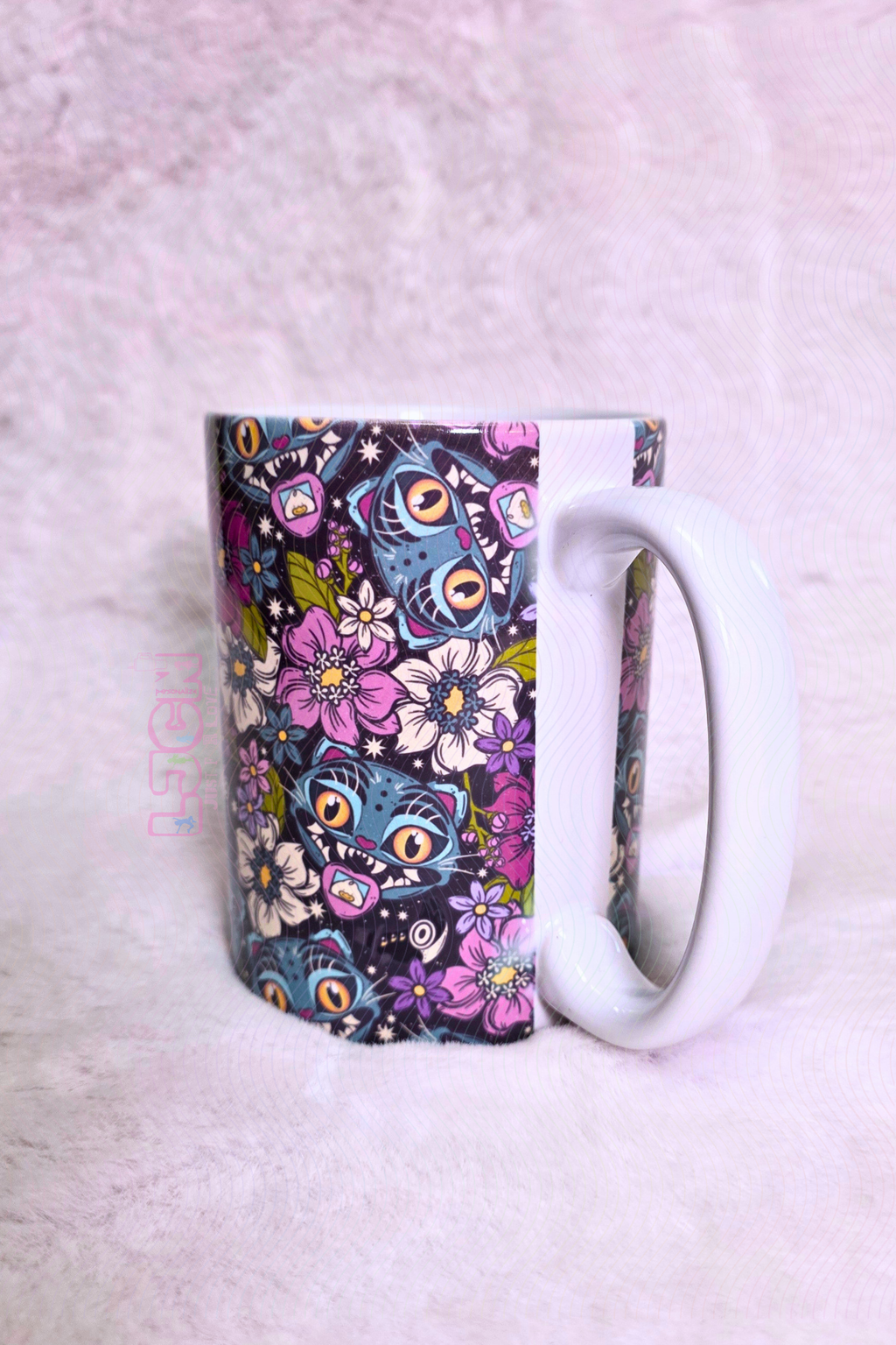 FLORAL BLUE DER P MUG