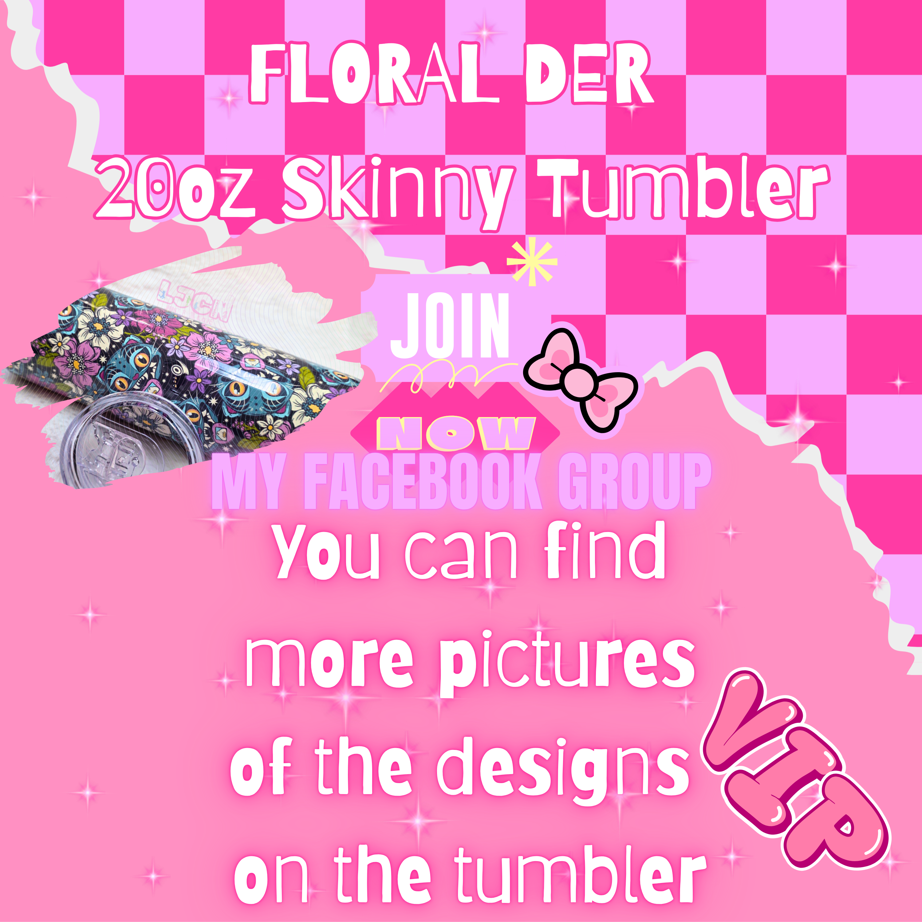 FLORAL DER SKINNY TUMBLER