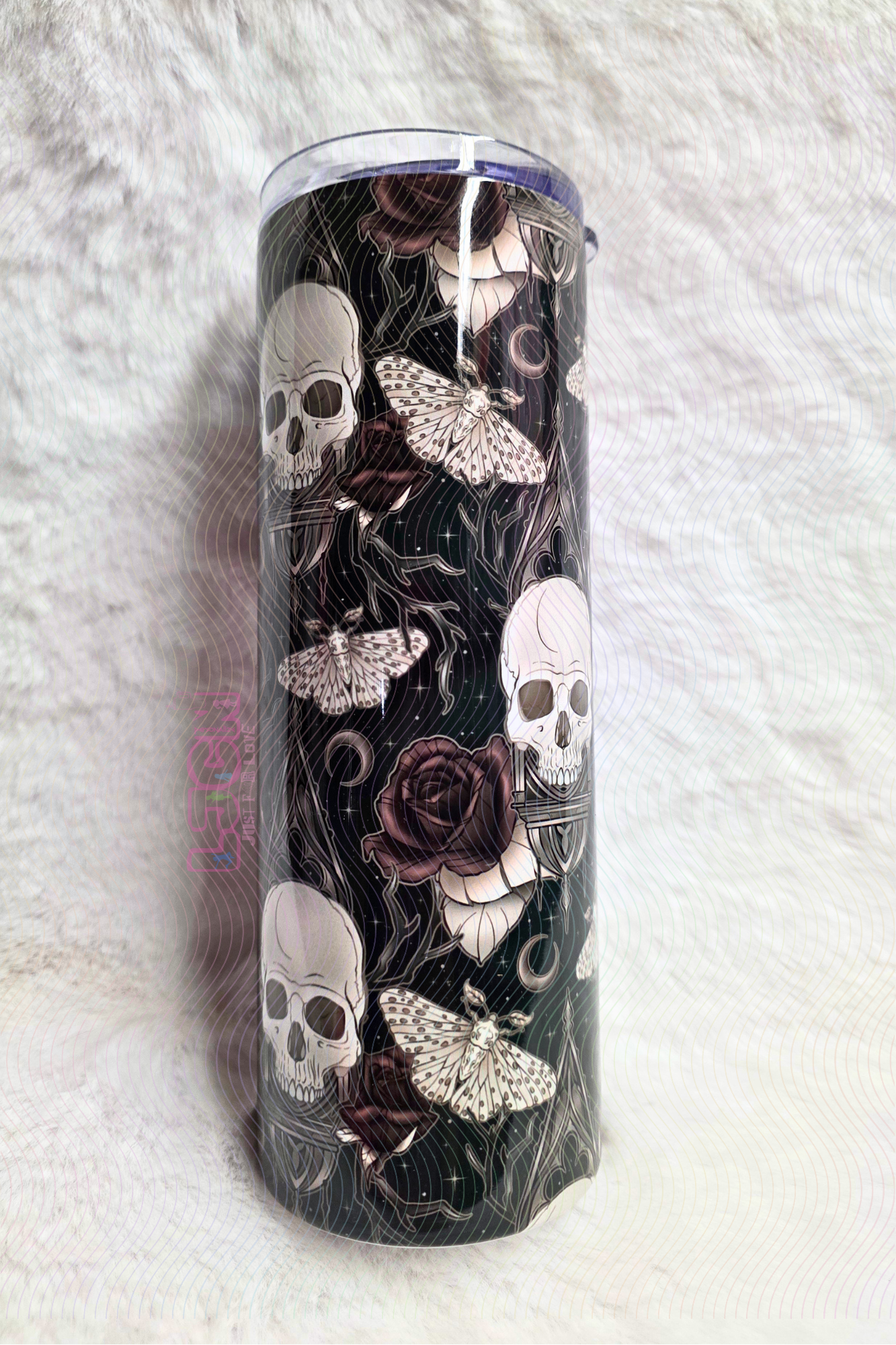 MIDNIGHT ROSARY SKINNY TUMBLER