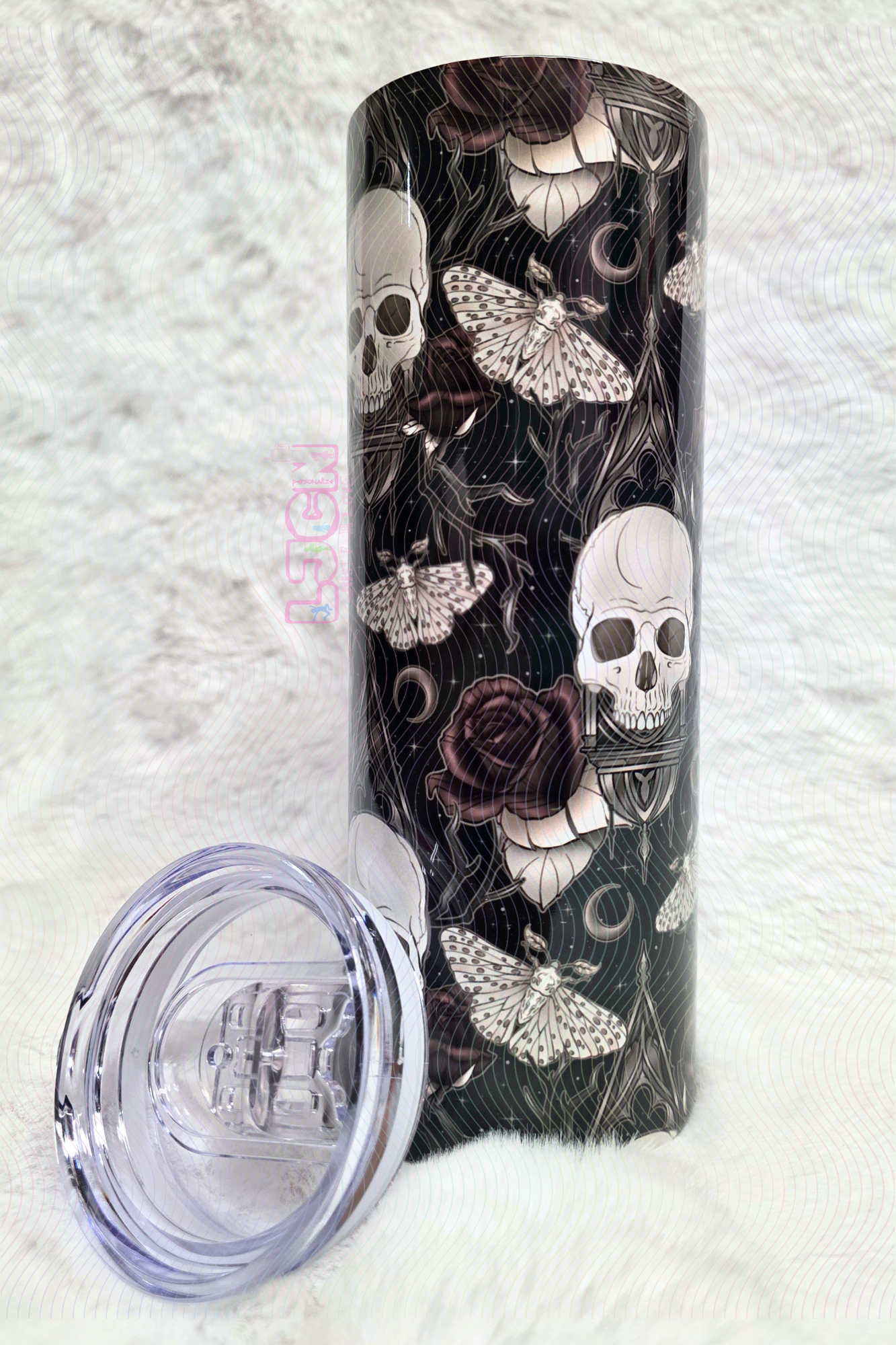 MIDNIGHT ROSARY SKINNY TUMBLER