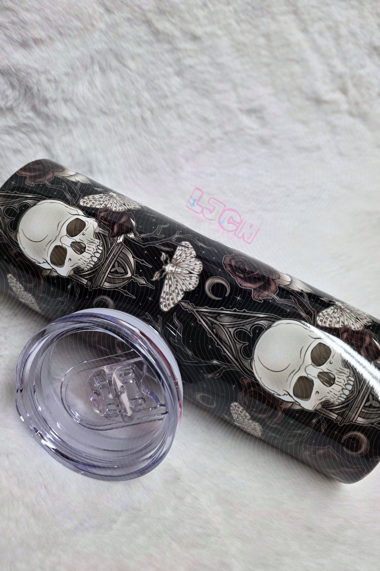 MIDNIGHT ROSARY SKINNY TUMBLER