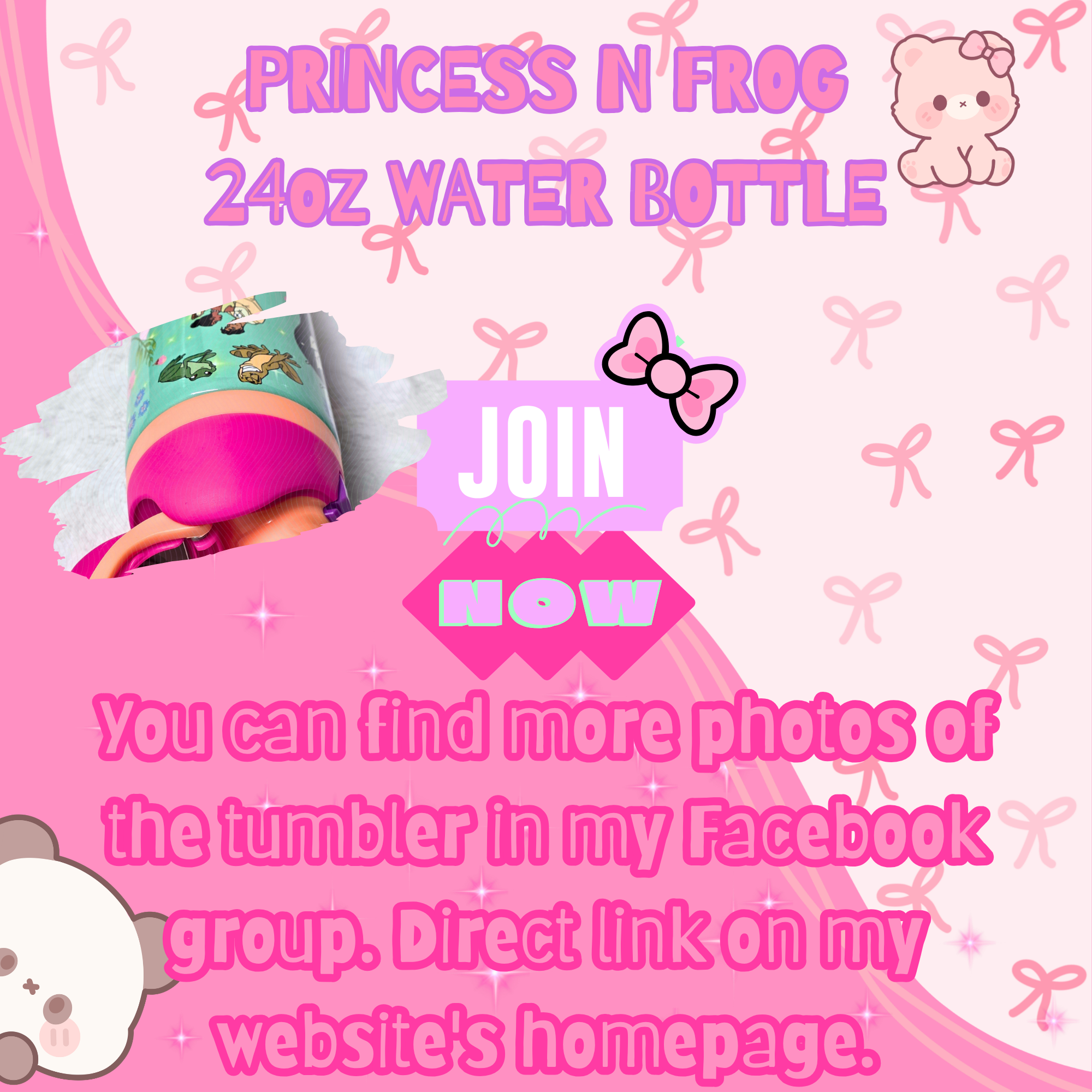 PRINCSS N FROG WATER BOTTLE