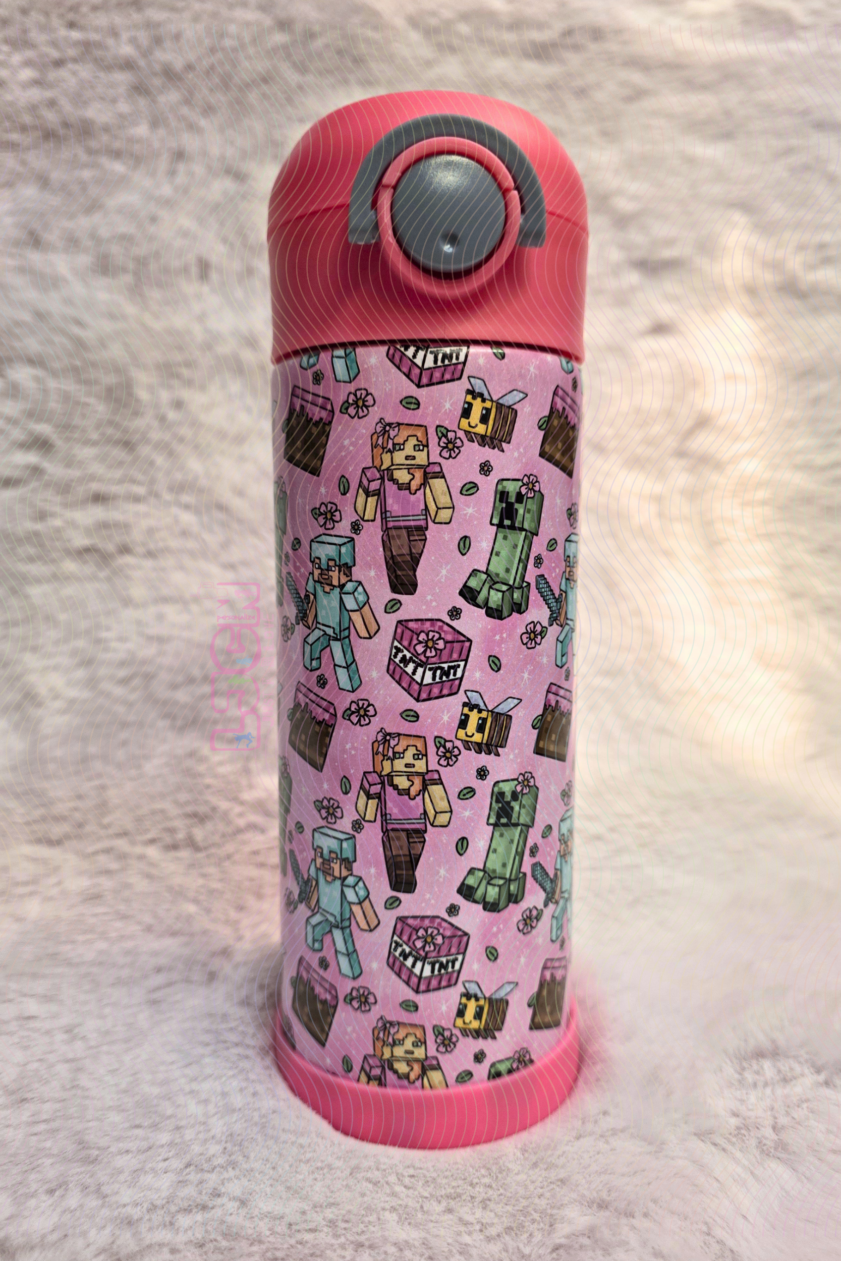Girly Craft Game Kids Water Bottle