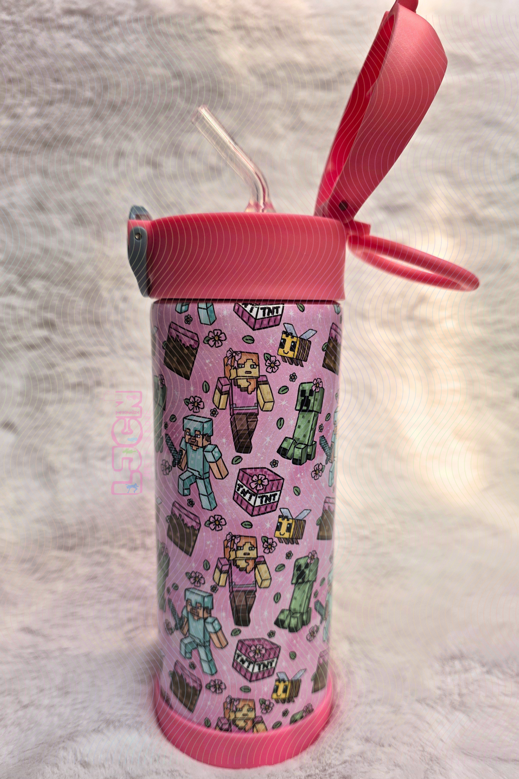 Girly Craft Game Kids Water Bottle