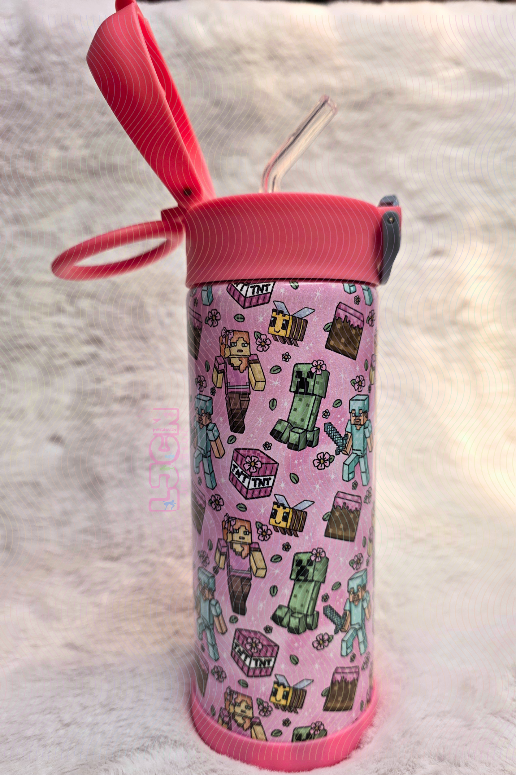 Girly Craft Game Kids Water Bottle