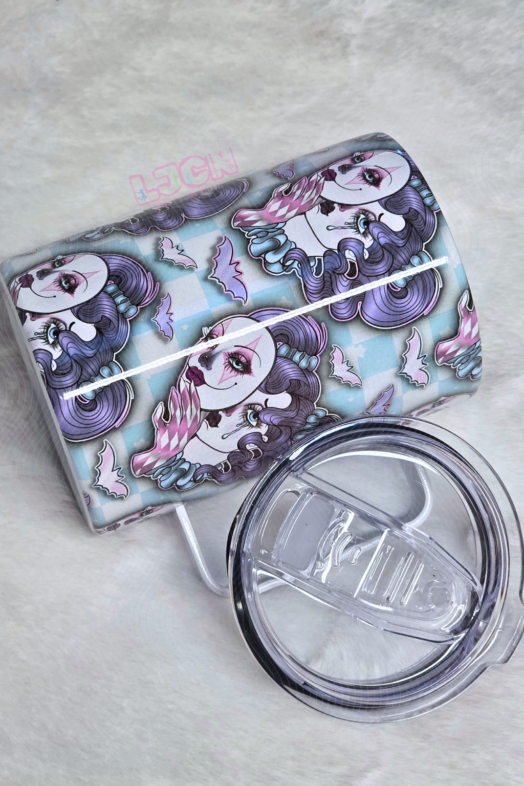 FACE GIRL CLOWN STAINLESS STEEL MUG
