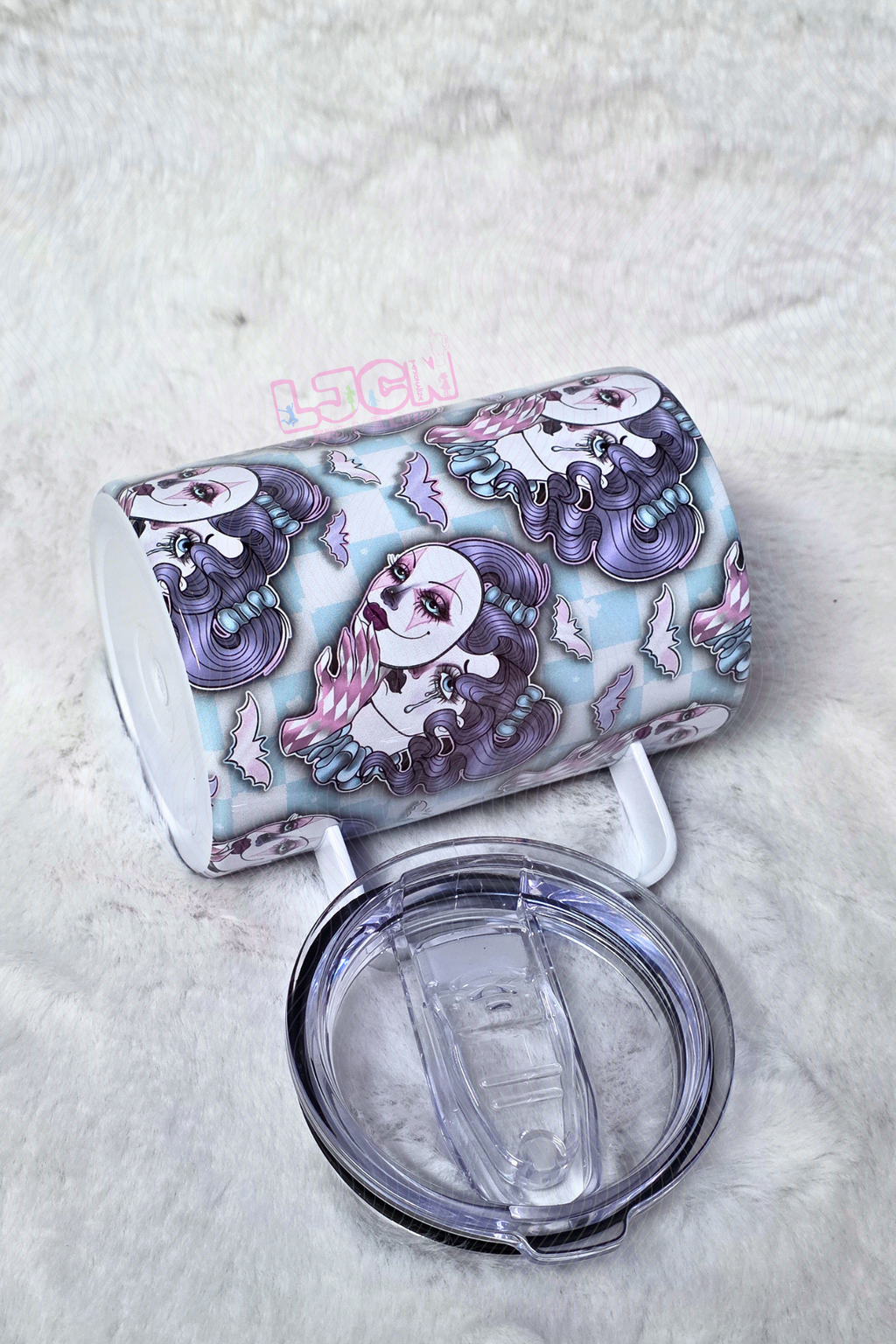 FACE GIRL CLOWN STAINLESS STEEL MUG