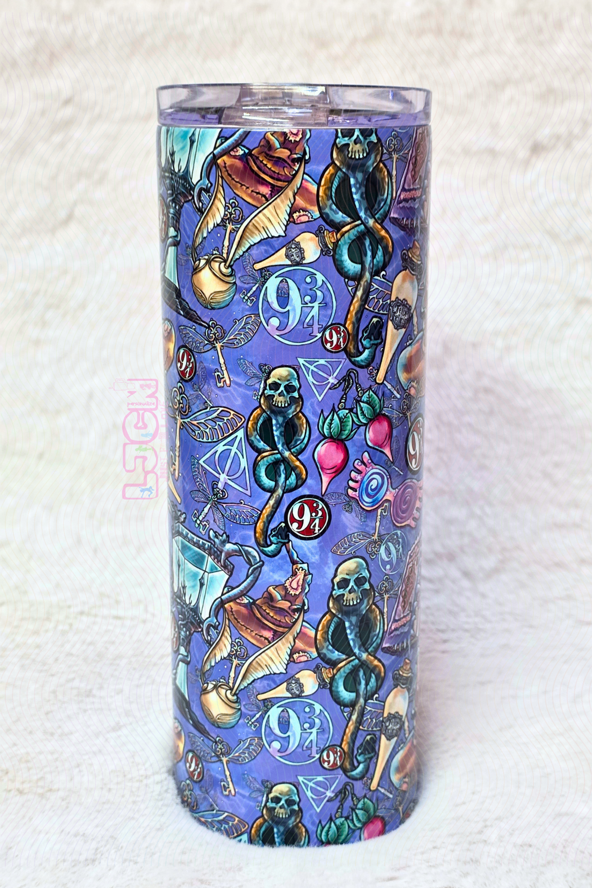 WIZARD ICONS SKINNY TUMBLER
