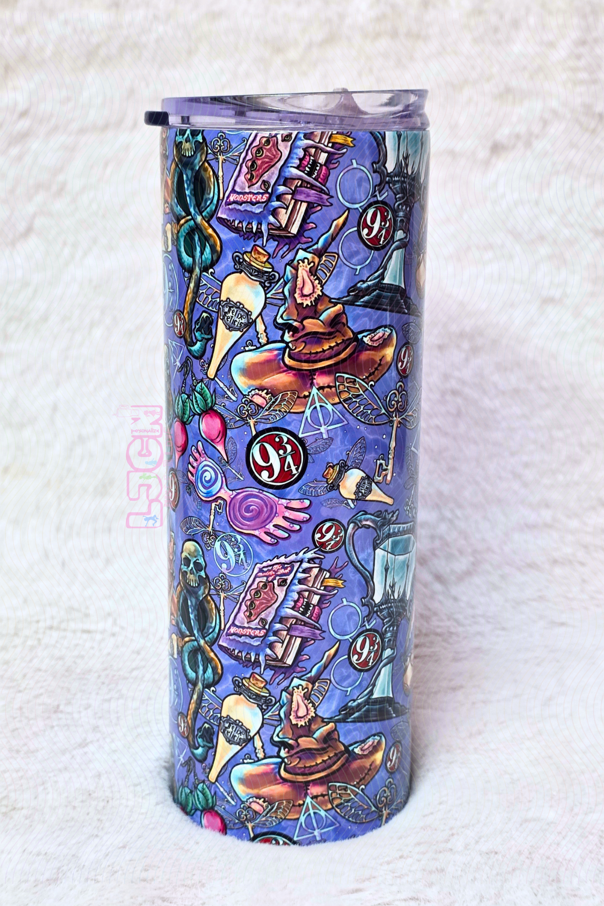 WIZARD ICONS SKINNY TUMBLER