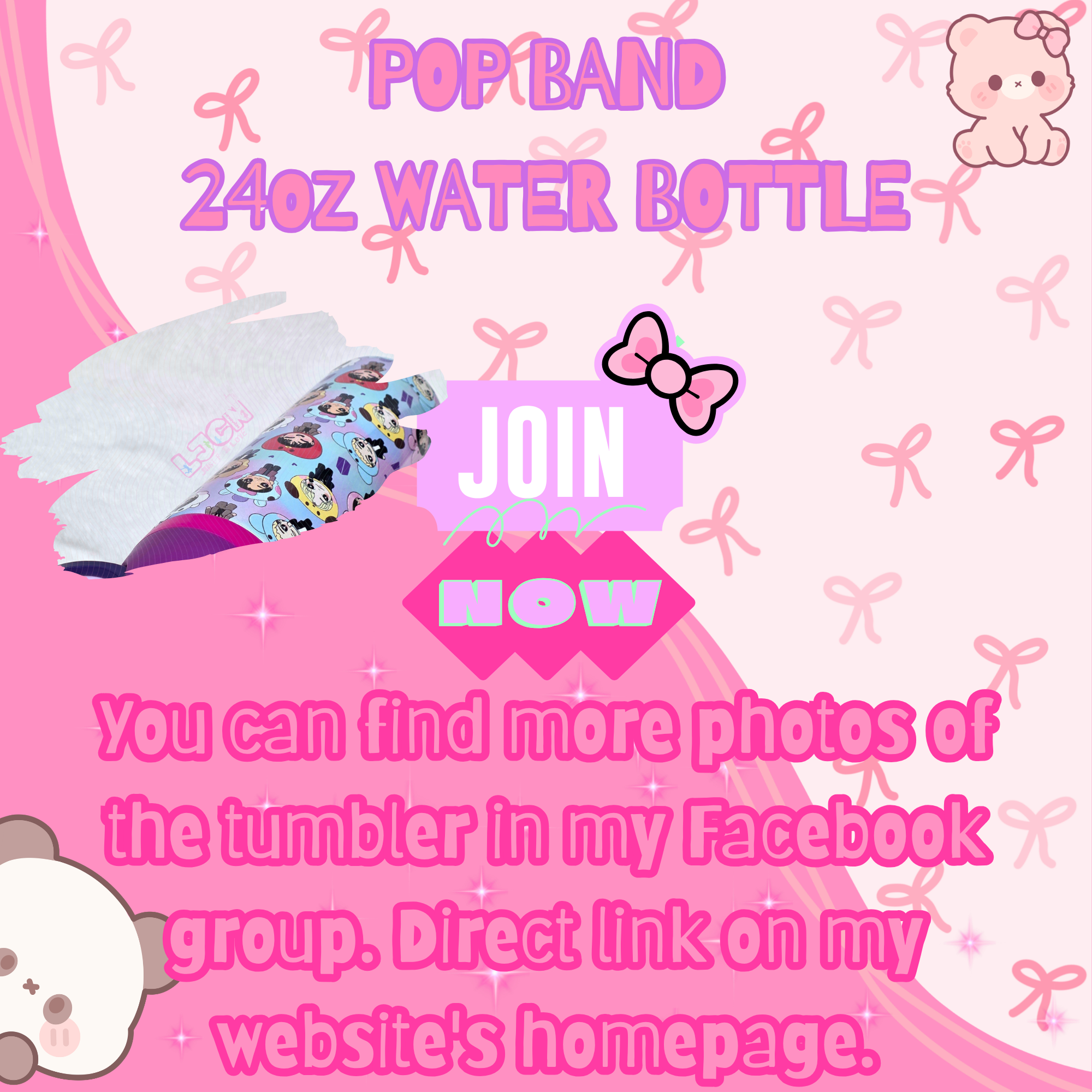 POP BAND WATER BOTTLE
