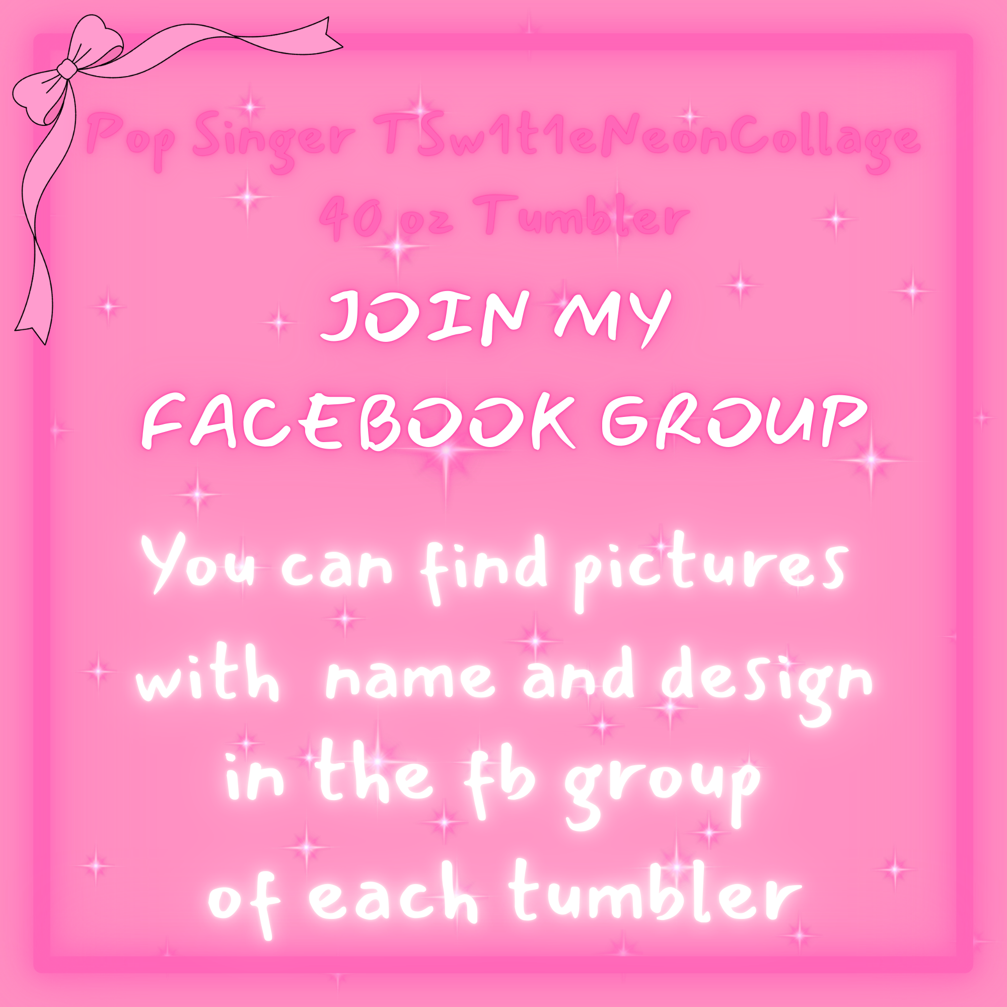 Pop Singer Neon Collage Tumbler