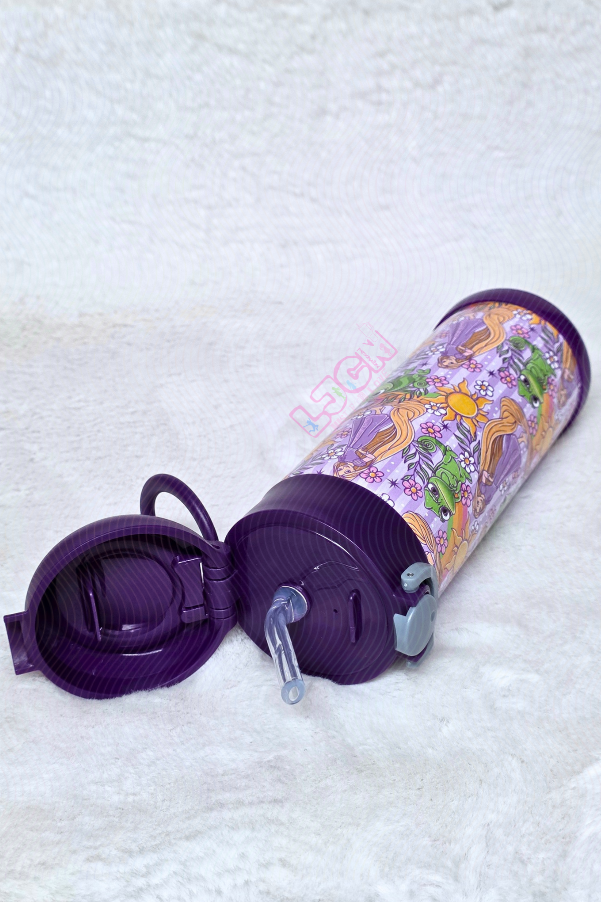 STRIPES PRINCSS TNGLED KIDS WATER BOTTLE