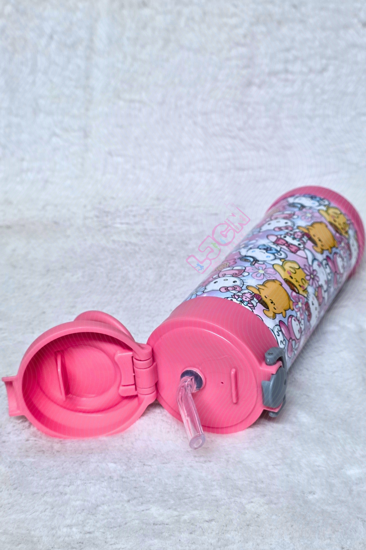 FLORAL KITTY FRIENDS KIDS WATER BOTTLE