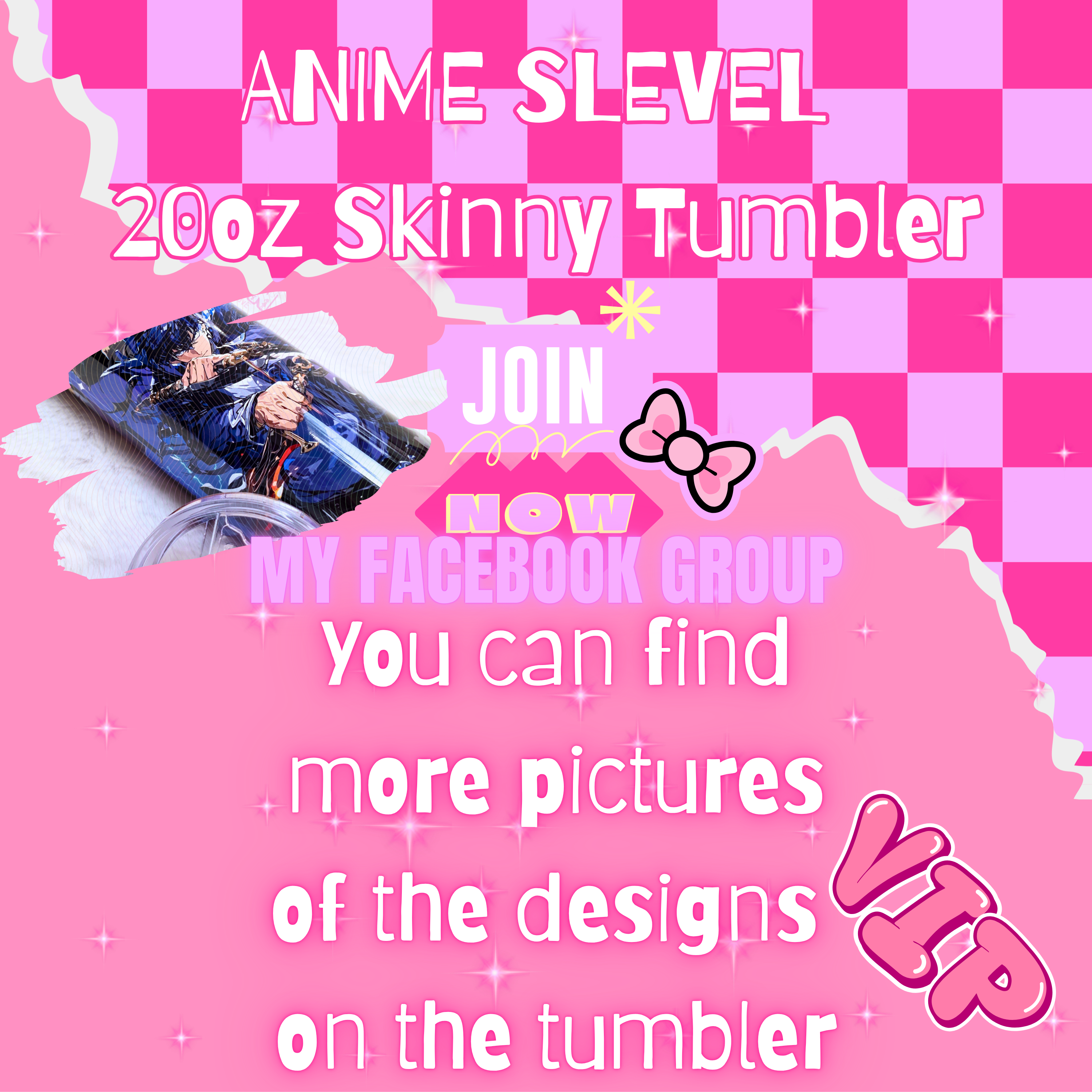 ANIME SLEVEL SKINNY TUMBLER