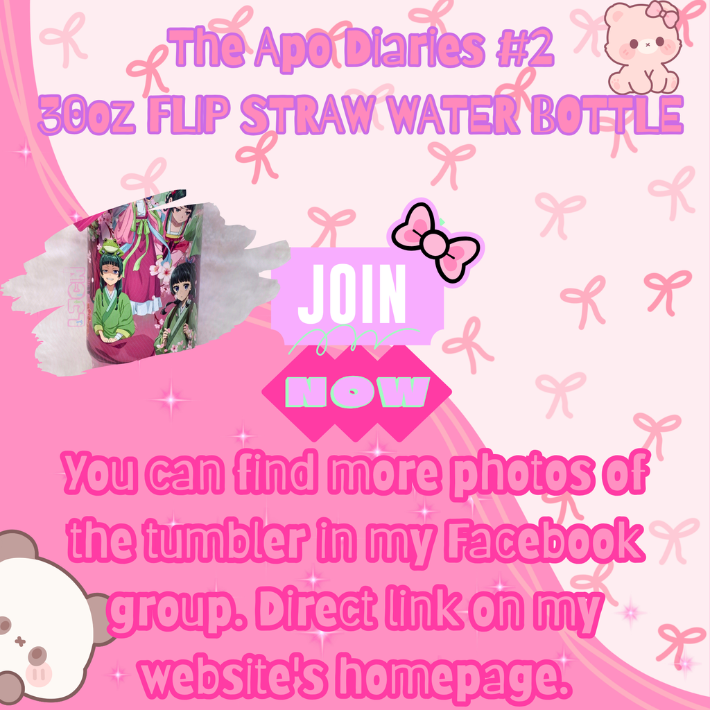 THE APO DIARIES FLIP STRAW WATER BOTTLE