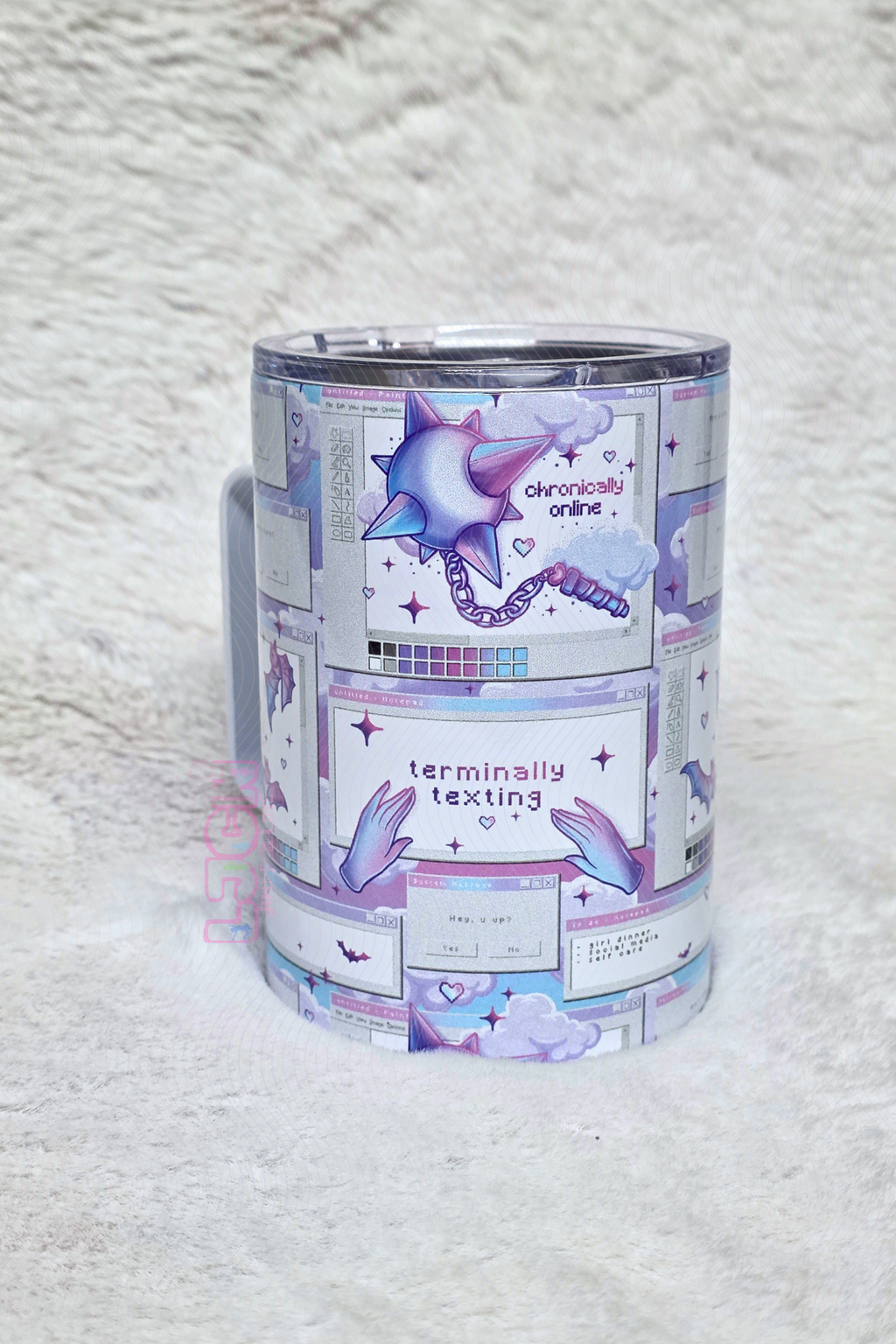 CHRONICALLY ONLINE STAINLESS STEEL MUG