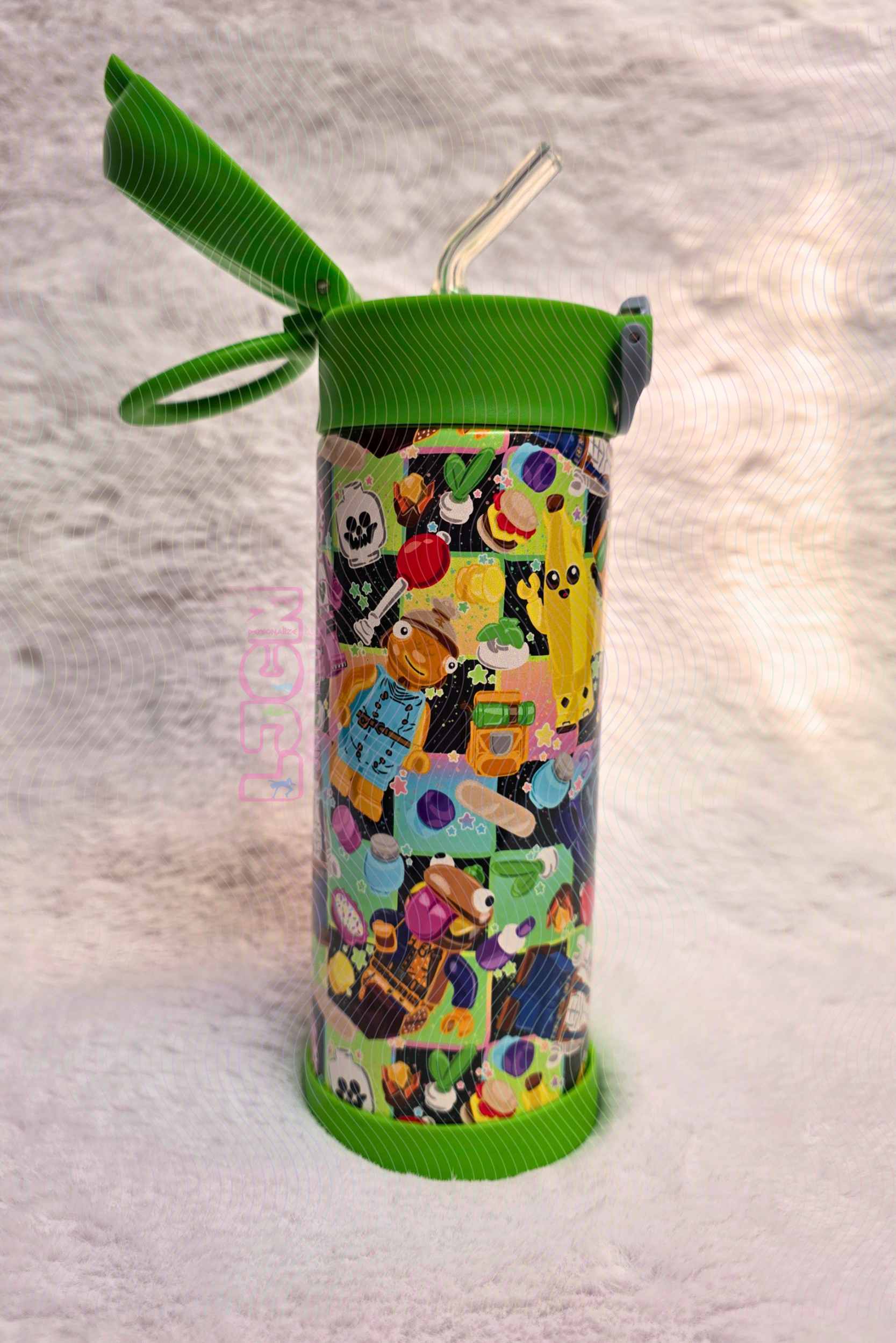 Rainbow Checkers Game Kids Water Bottle