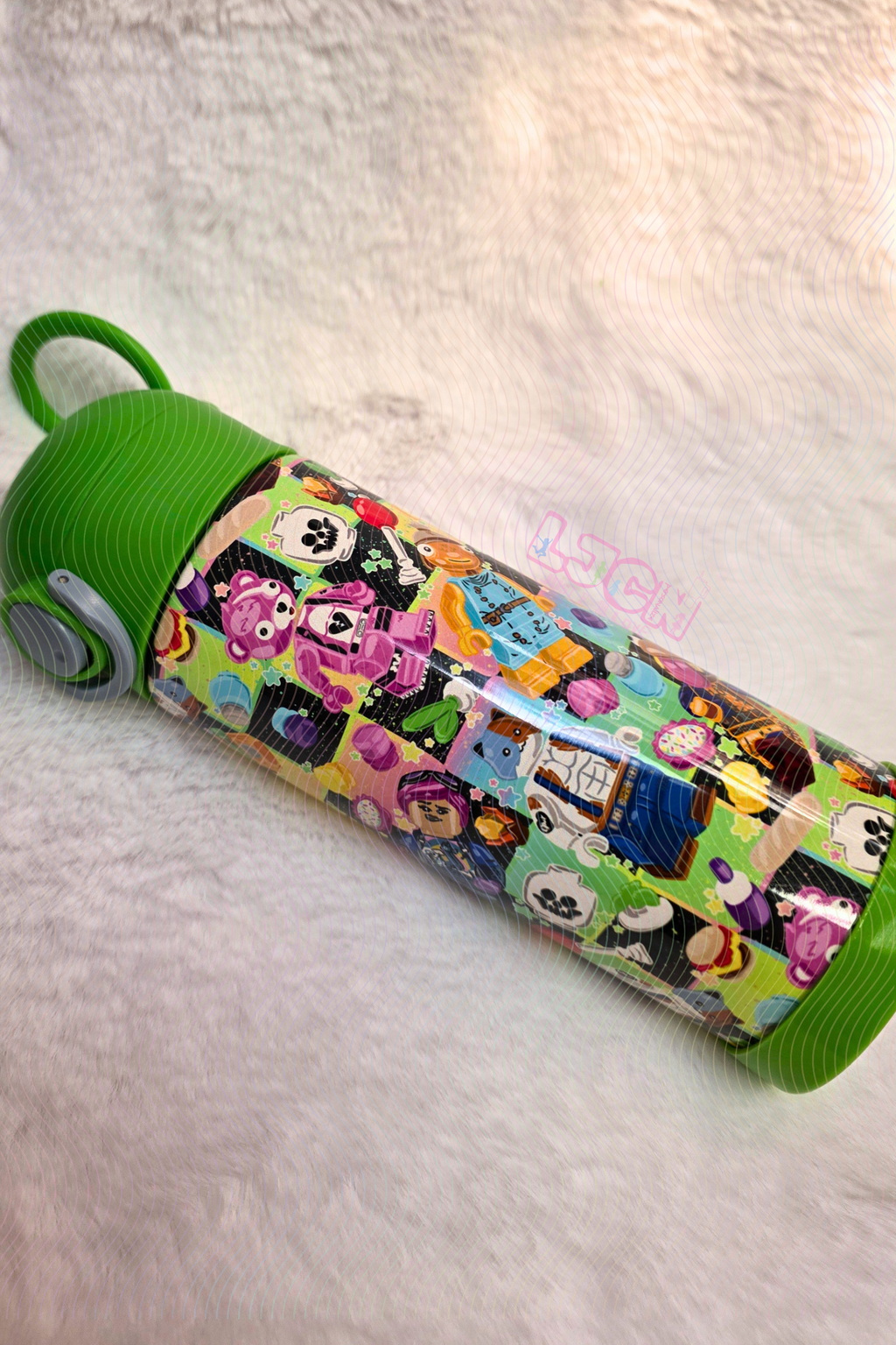 Rainbow Checkers Game Kids Water Bottle