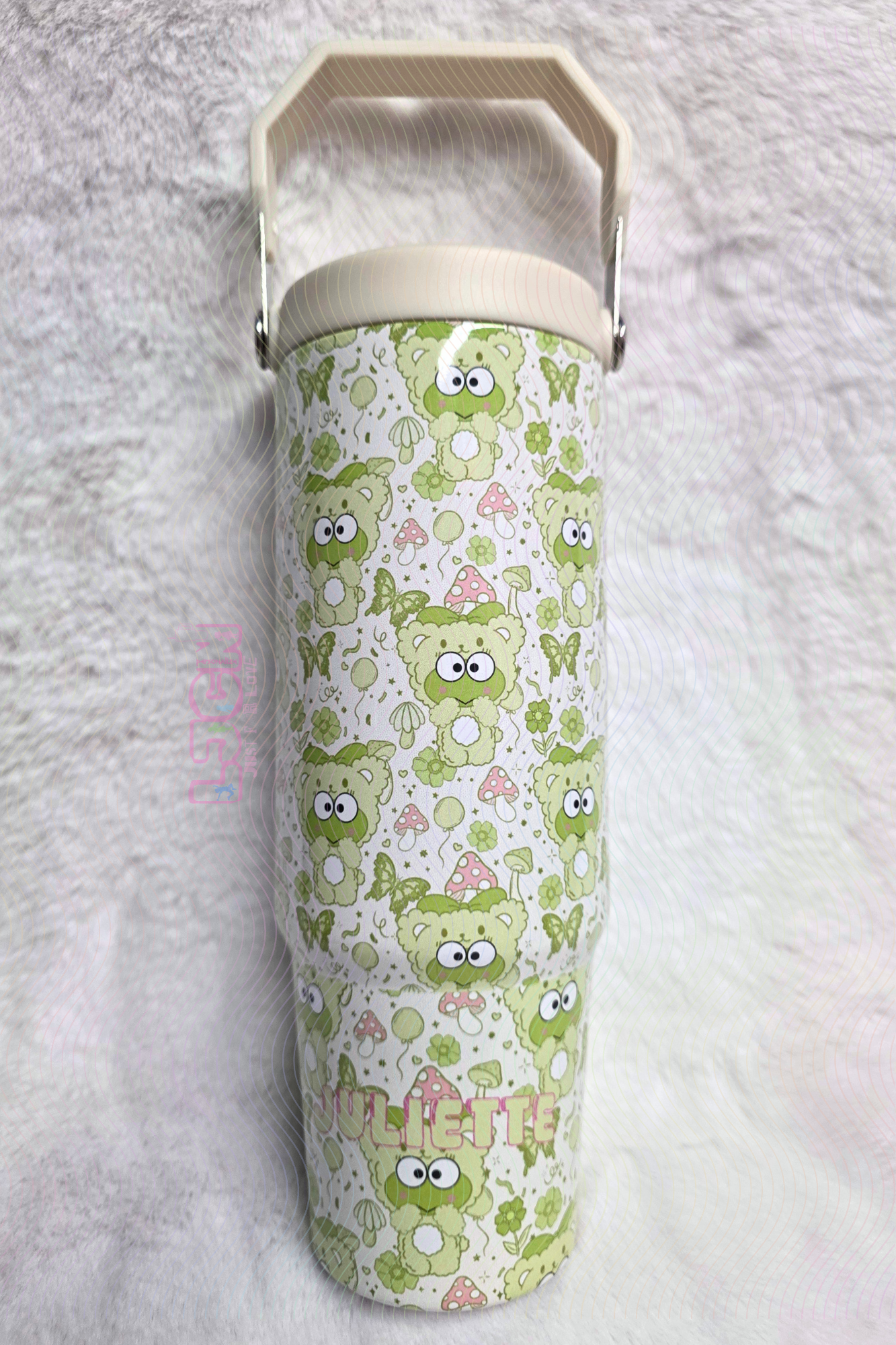 Cottage Cute Frog Water Bottle Tumbler