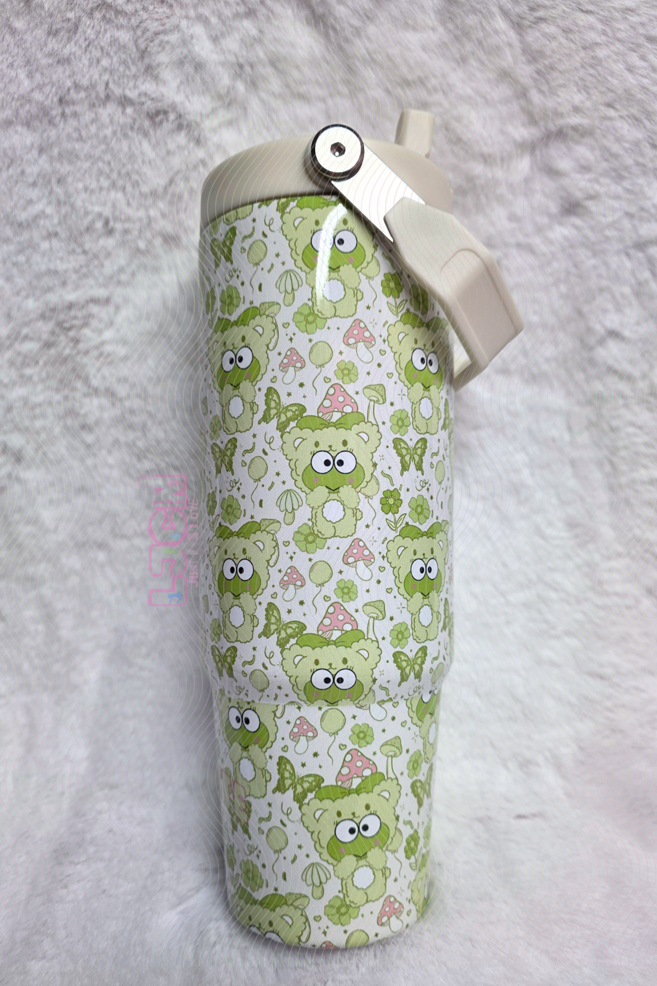 Cottage Cute Frog Water Bottle Tumbler