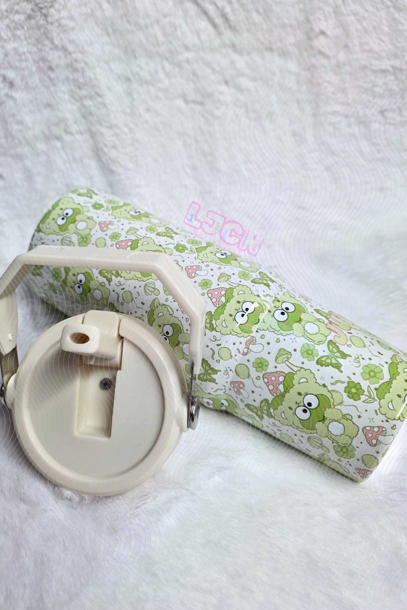 Cottage Cute Frog Water Bottle Tumbler