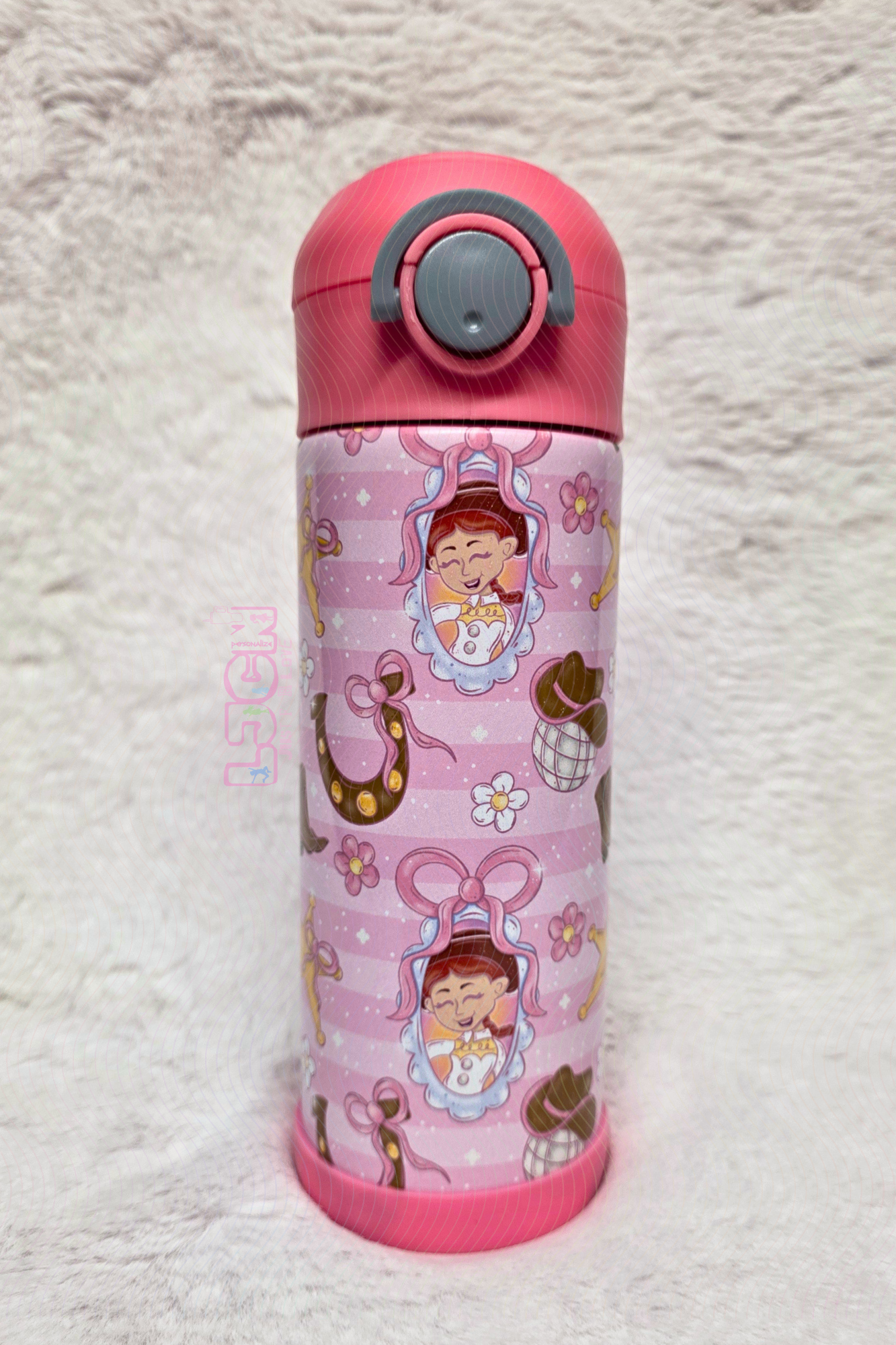 COWGIRL IN PINK KIDS WATER BOTTLE