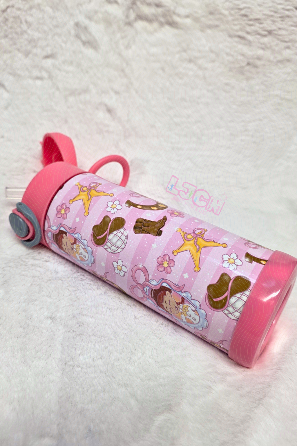 COWGIRL IN PINK KIDS WATER BOTTLE