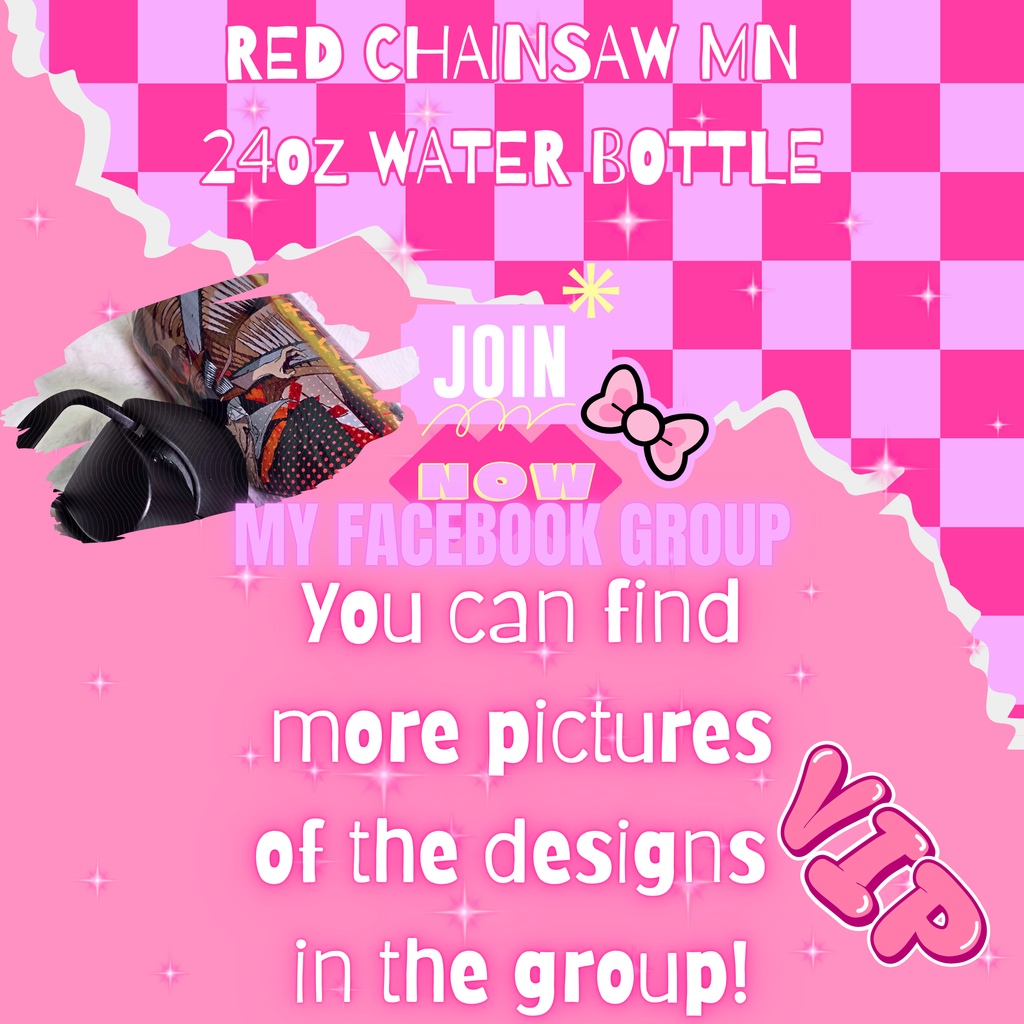 RED CHAINSAW MN WATER BOTTLE TUMBLER